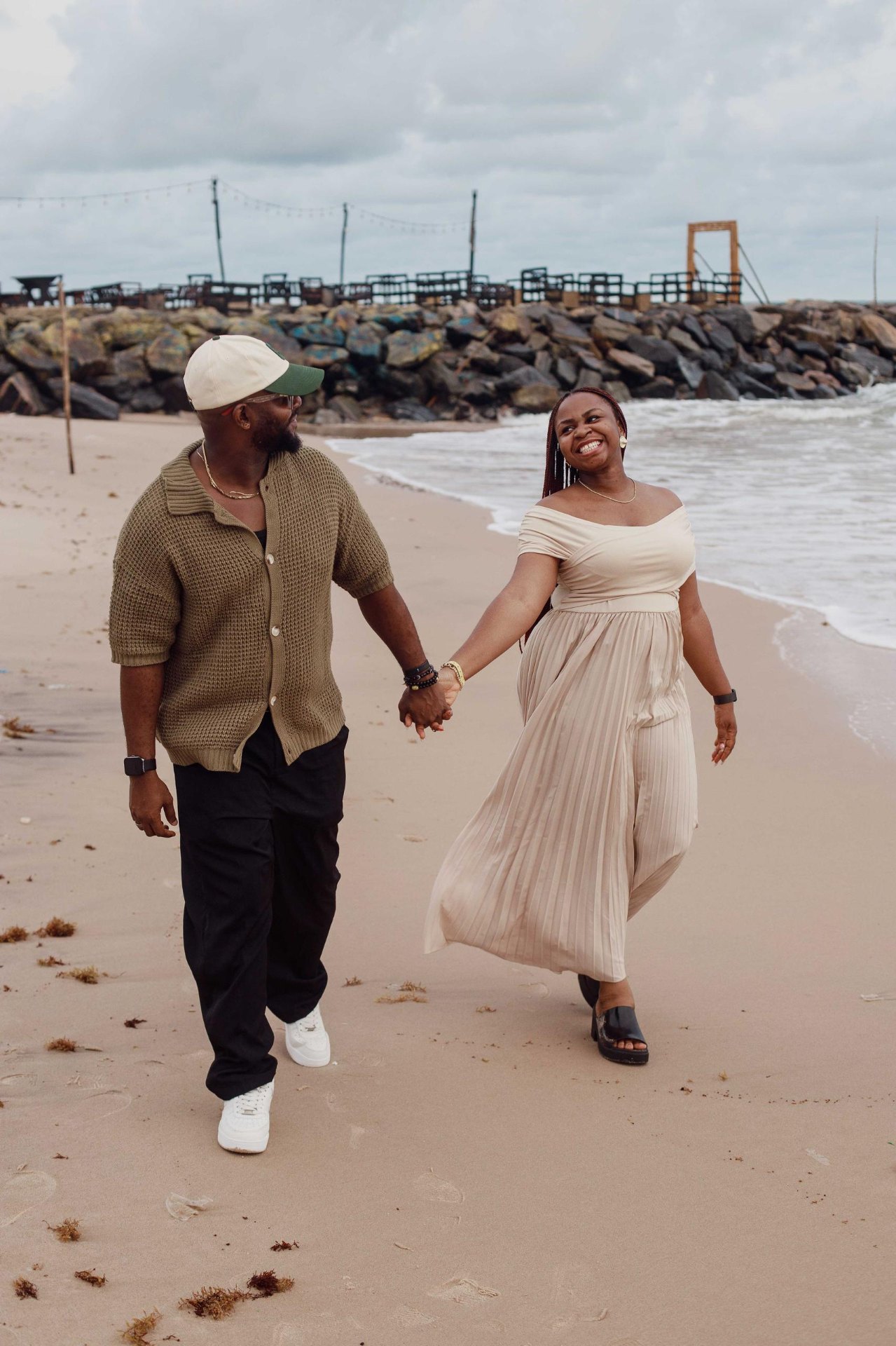 Anesi and Francis at the beach